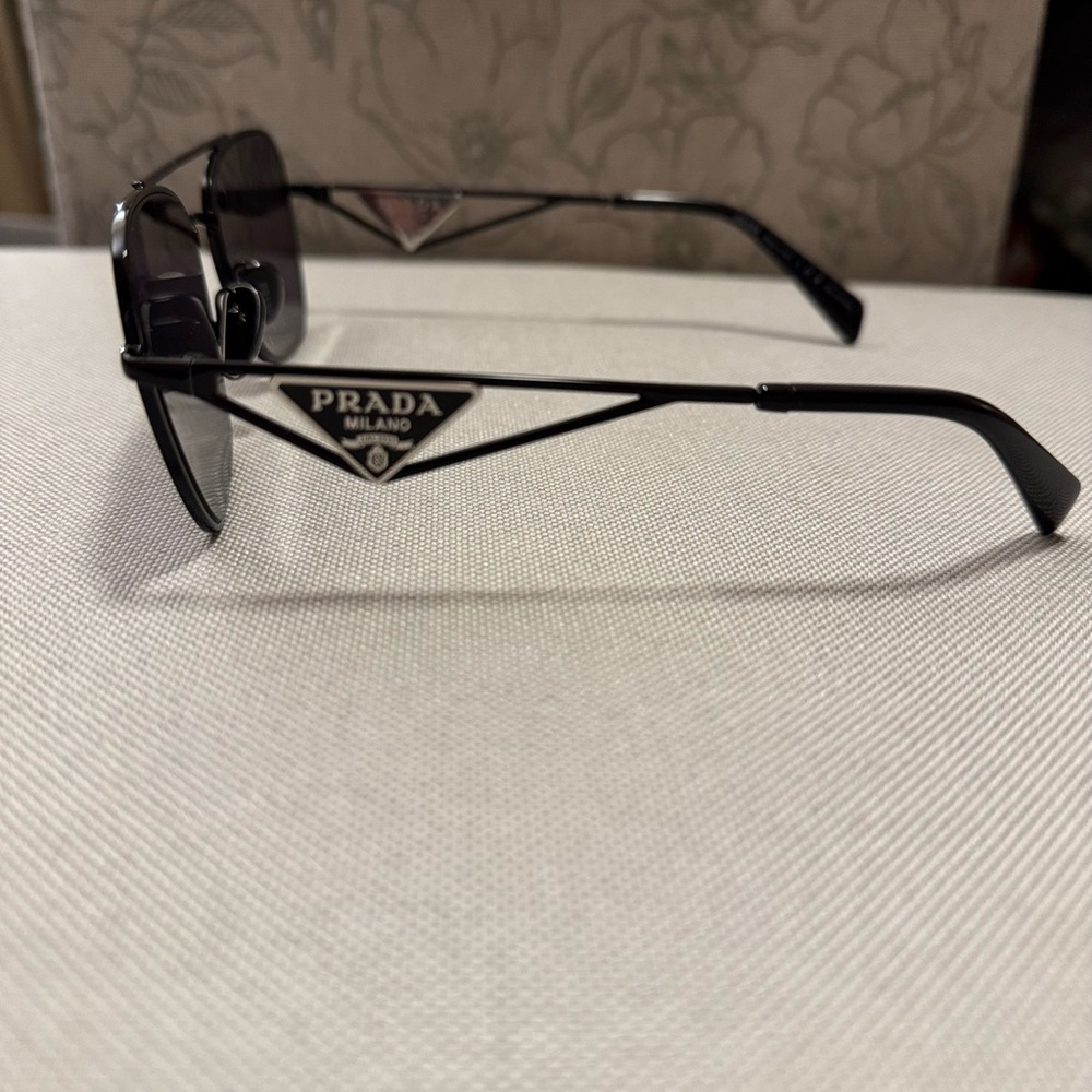 Prada Black Geometric Sunglasses